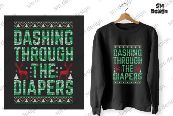 Dashing Through the Diapers Ugly Sweater Embroidery Review