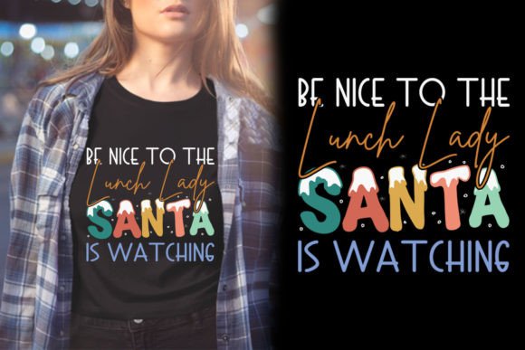 Lunch Lady Santa is Watching Retro Shirt Review
