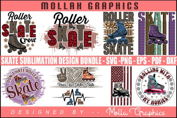 Roller Skate Sublimation Design Bundle Review
